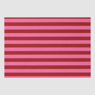 Maroon Red Pink Stripes Design Tissue Paper