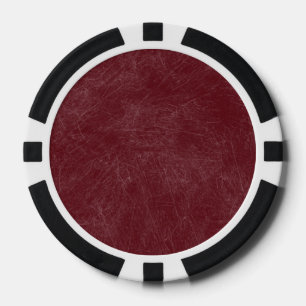 Maroon Red Retro Grunge Scratched Texture Poker Chips