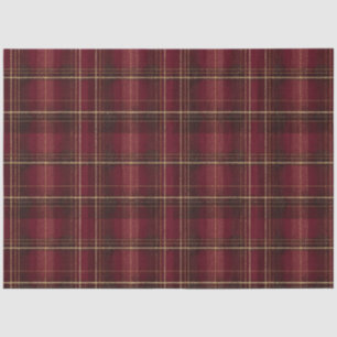 Maroon Red Tartan  Tissue Paper