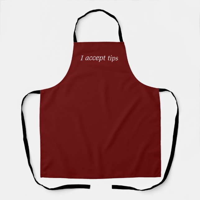 Maroon-red TEMPLATE Apron (Front)