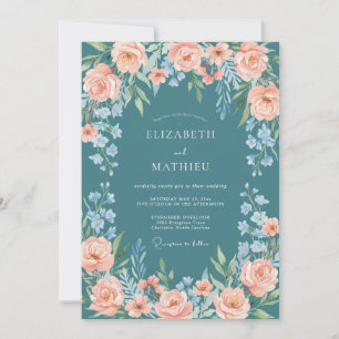 Maroon Regal Autumnal Wedding Invitation