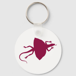 Maroon reptile key ring