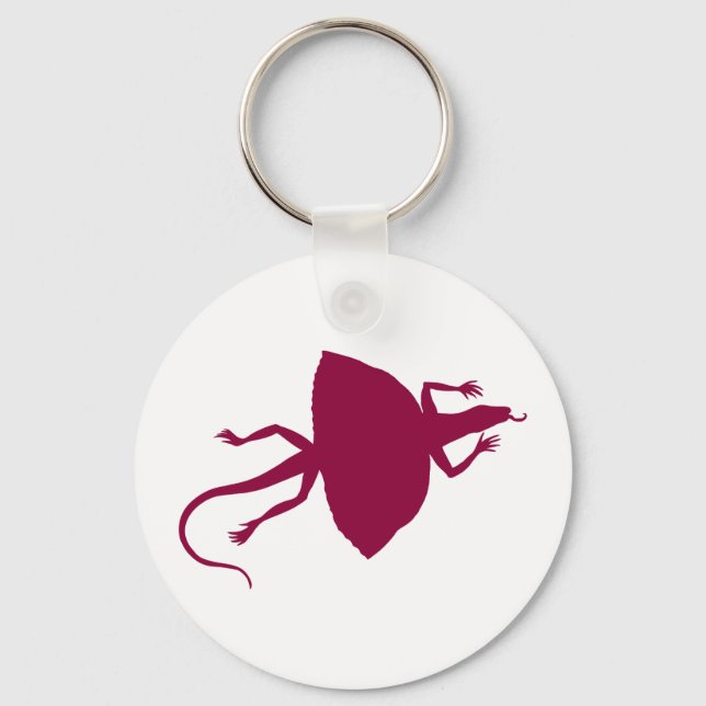 Maroon reptile key ring (Front)