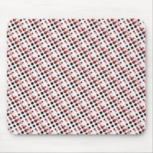 Maroon Retro Bubbles Mousepad