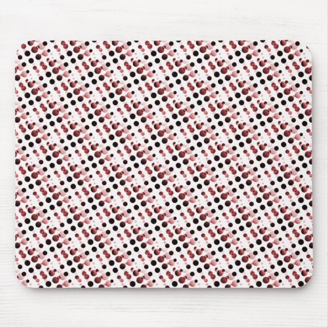 Maroon Retro Bubbles Mousepad (Front)