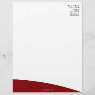 Maroon Rolling Hill Letterhead