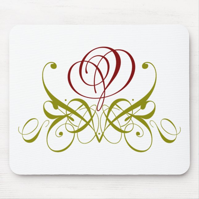 Maroon Rose Mouse Pad (Front)