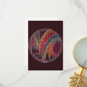 Maroon Round Thank You Card #00001 – Customisable