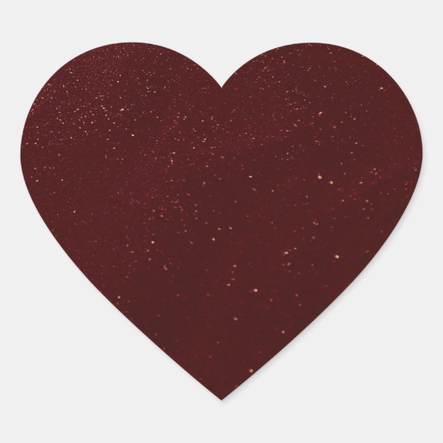 Maroon Sand Heart Sticker (Front)