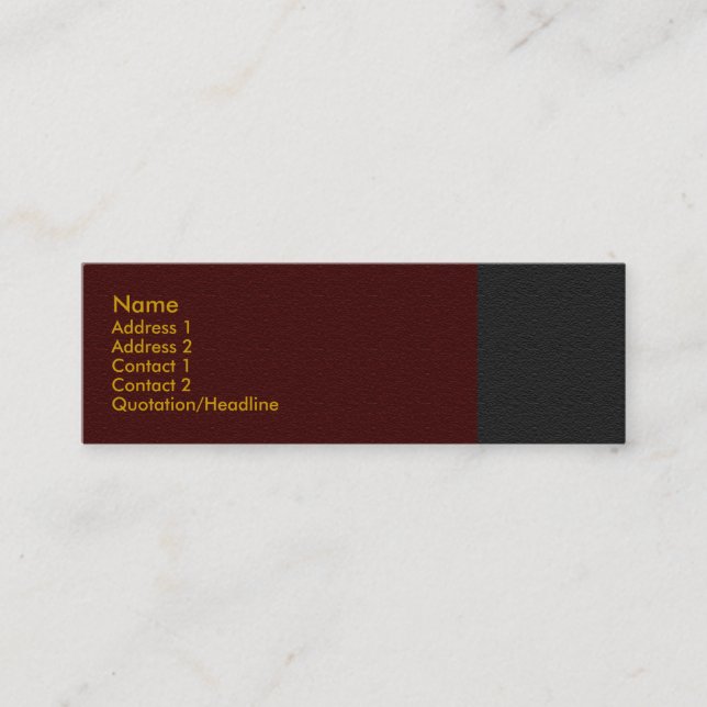 Maroon Sandstone Profile Card (Front)