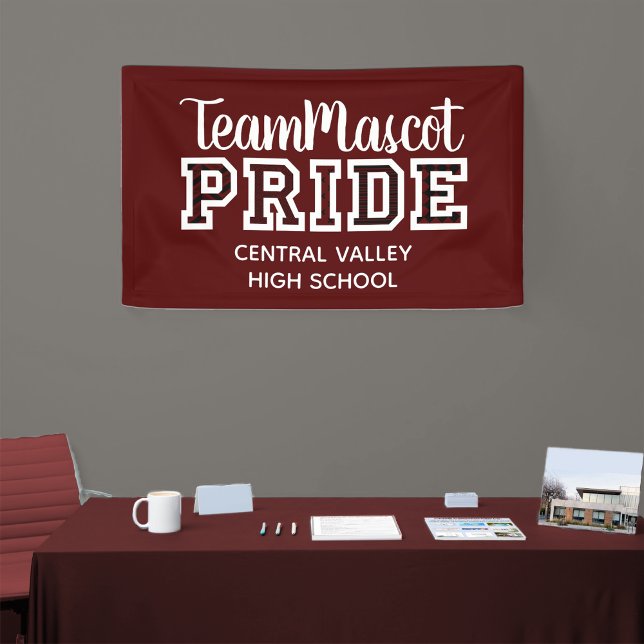 Maroon School Pride Mascot Name Banner (Creator Uploaded)