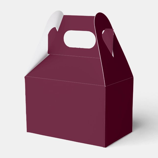 Maroon simple minimalist favour box (Front Side)