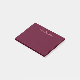 Maroon simple minimalist post-it notes