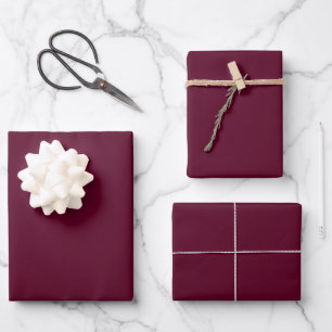 Maroon simple minimalist wrapping paper sheet