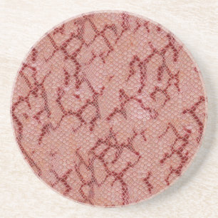 Maroon Snake Skin.jpg Coaster