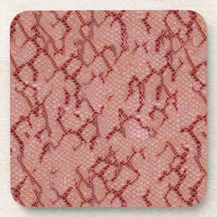 Maroon Snake Skin.jpg Coaster