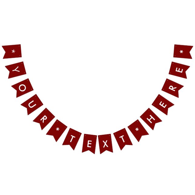 Maroon Solid Colour Customise It Bunting (All)