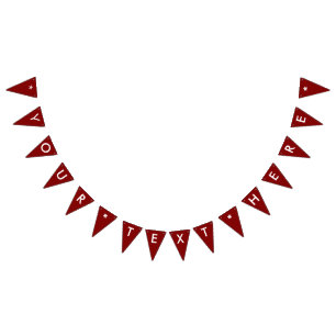 Maroon Solid Colour Customise It Bunting