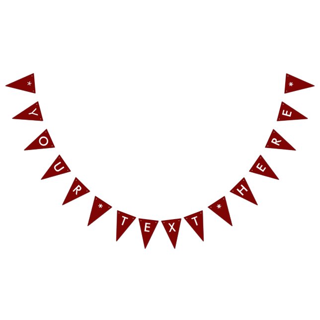 Maroon Solid Colour Customise It Bunting (All)