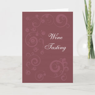 Maroon Swirls Card
