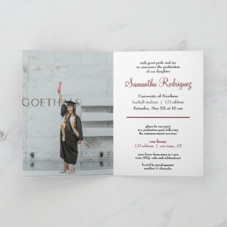Maroon Tassel Graduation Announcement