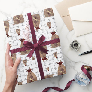 Maroon Texas Graduate Armadillo Wrapping Paper