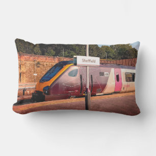 Maroon train lumbar cushion