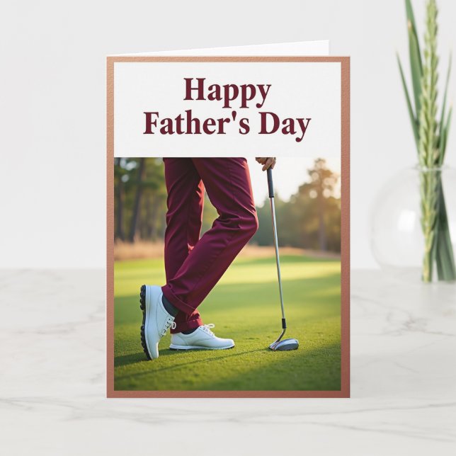 Maroon Trousers Fathers Day Card (Front)