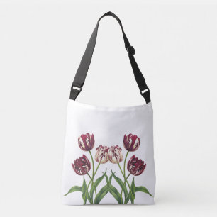Maroon Tulips Crossbody Bag