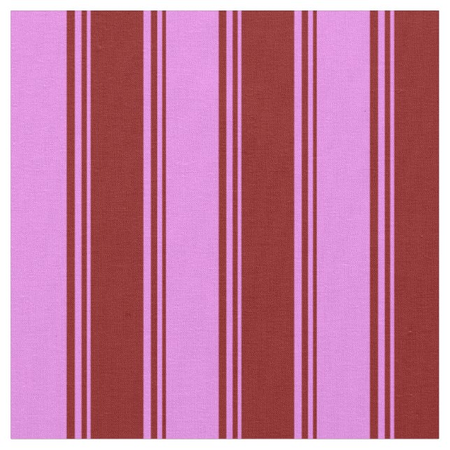 Maroon & Violet Stripes Fabric (Close Up)