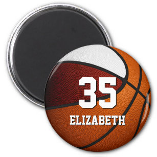 maroon white basketball sports team colours magnet