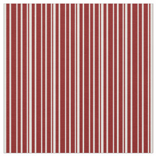 Maroon & White Coloured Striped/Lined Pattern Fabric