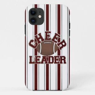 Maroon & White Football Cheerleader iPhone 5 Case
