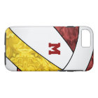 maroon yellow white team spirit girls volleyball