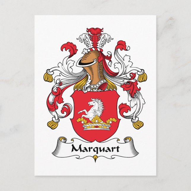 Marquart Family Crest Postcard (Front)