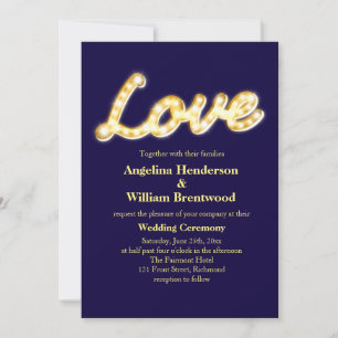 Marquee Lights Wedding Invitation