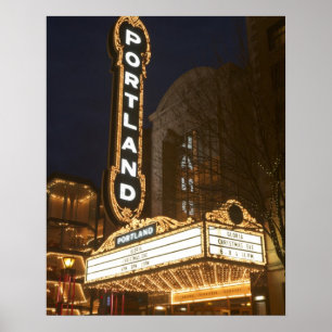 Marquee of Arlene Schnitzer auditorium Poster