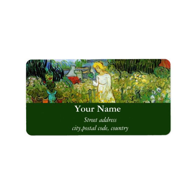 Marquerite Gachet in the Garden, Vincent van Gogh. Label (Front)