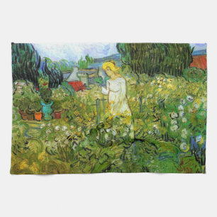 Marquerite Gachet in the Garden, Vincent van Gogh. Tea Towel