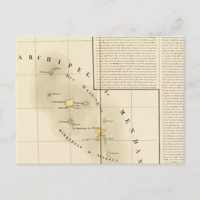 Marquesas Oceania no 34 Postcard (Front)