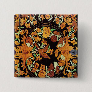 Marquetry box, English, c.1670 15 Cm Square Badge