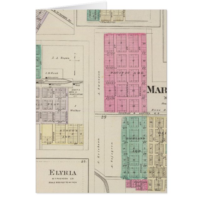 Marquette, Conway, Galva, Elyria, Ames, Kansas (Front)