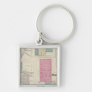 Marquette, Conway, Galva, Elyria, Ames, Kansas Key Ring