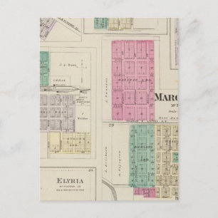 Marquette, Conway, Galva, Elyria, Ames, Kansas Postcard