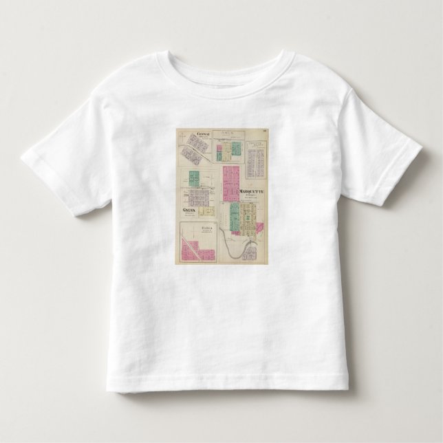 Marquette, Conway, Galva, Elyria, Ames, Kansas Toddler T-Shirt (Front)
