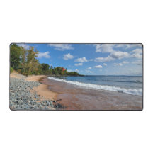 Marquette Harbour Lighthouse Desk Mat Marquette, M