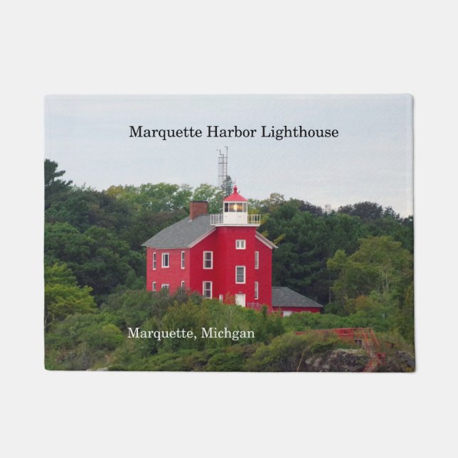 Marquette Harbour Lighthouse door mat (Front)