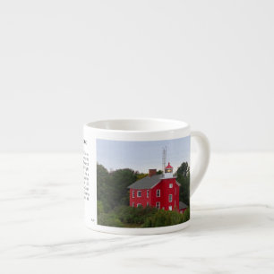 Marquette Harbour Lighthouse history espresso mug
