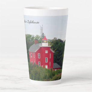 Marquette Harbour Lighthouse latte mug