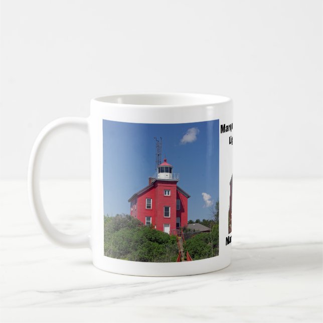 Marquette Harbour Lighthouse mug (Left)